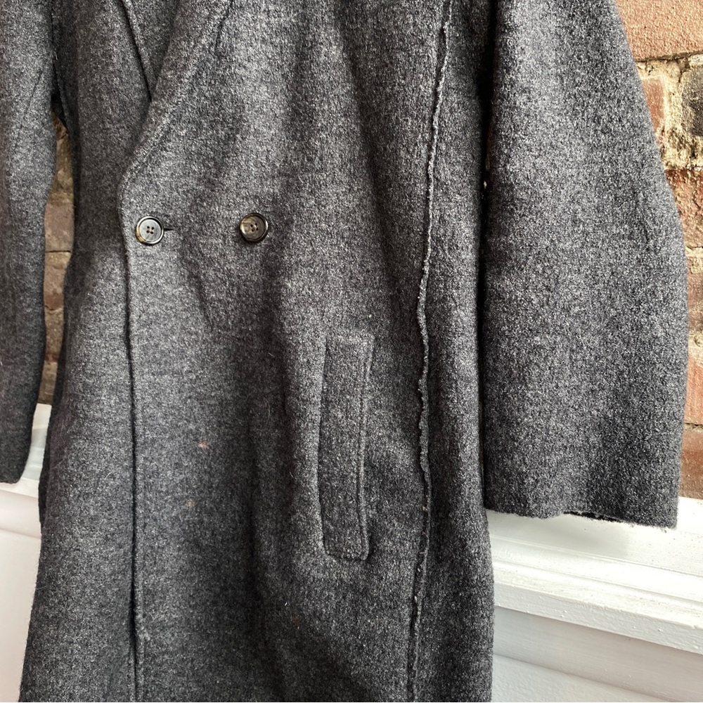 J. Crew Daphne Topcoat in Italian Boiled Wool Dark Gray Size 4 w/ Small Flaw - Picture 11 of 12